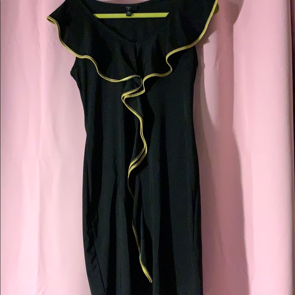 Fun disco gold ruffle dress